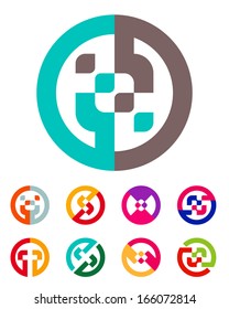 Design abstract vector logo template. You can use in the commerce, medical, financial, religion and communication concept of pattern.
