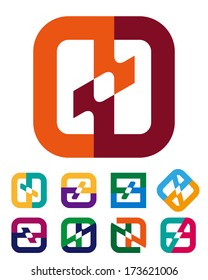 Design abstract vector logo template. You can use in the commerce, medical, financial, religion and communication concept of pattern. 