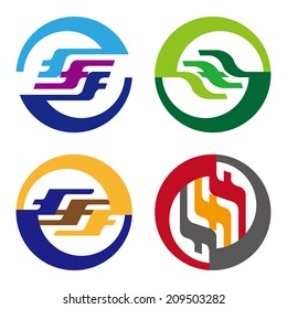 Design abstract vector logo template. You can use in the commerce, medical, financial, traffic and communication concept of pattern. 