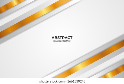 Design Abstract White And Gold Background