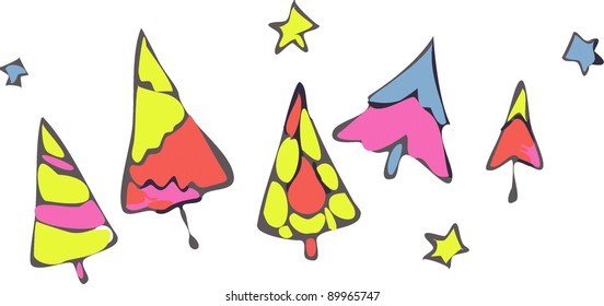 design abstraction Christmas tree for the holiday