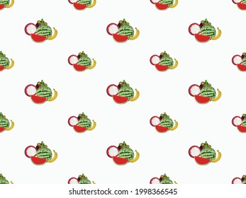 design abtract pattern background fresh fruit good for backgroun, wallpaper, wrapping, etc