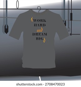 design sobre trabalho duro e sonho