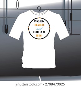 design sobre trabalho duro e sonho