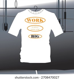 design sobre trabalho duro e sonho
