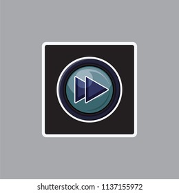 The design of Accelerate Video symbol in black and white frame.