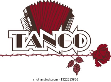 Design of accordion as a symbol of tango