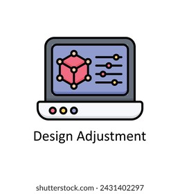 Design Adjustment  vector filled outline Icon Design illustration. Graphic Design Symbol on White background EPS 10 File