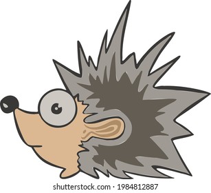 design Adorable hedgehog. small icon for stock. High quality illustration