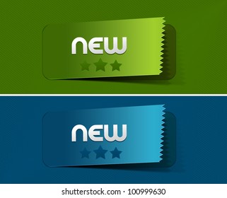 Design of advertisement labels stickers