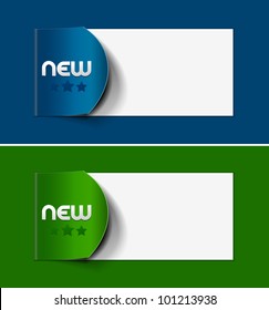 Design of advertisement labels stickers.