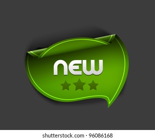 Design of advertisement labels stickers.