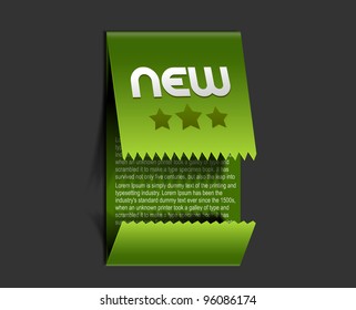 Design of advertisement labels stickers.