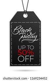 Design of an advertising poster for discounts on a black Friday. Lettering Black Friday