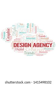 Design Agency word cloud. Wordcloud made with text only.