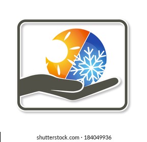 Design for air conditioning business, vector illustration