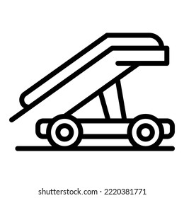 Design airplane stairs icon outline vector. Travel airport. Plane ladder