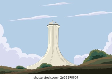 Entwurf des Wahrzeichens von AlAin in den VAE für den Kreisverkehr Hirschturm 