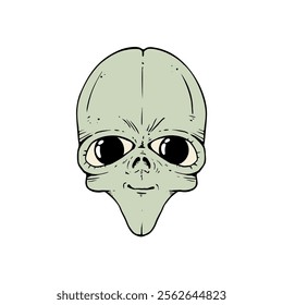 Design of alien face draw