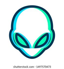 design of alien face icon