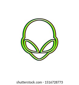 design of alien face icon