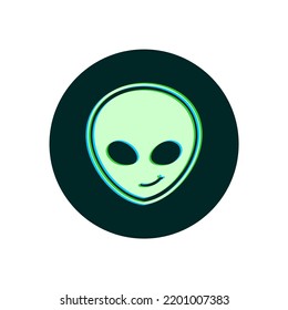 Design of alien face symbol