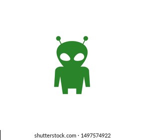 Design of alien flat icon