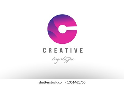 Design of alphabet letter c with pink gradient color suitable as a logo for a company or business