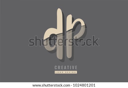 Design of alphabet letter combination dp d p logo suitable as an icon for a company or business