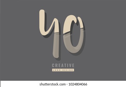 Design of alphabet letter combination yo y o logo suitable as an icon for a company or business