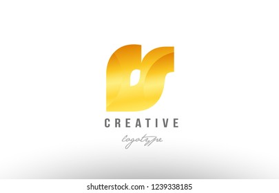 Design of alphabet letter logo combination rs r s with gold golden metal gradient color for a company or business