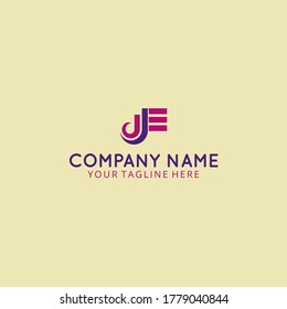 Design of alphabet letter logo combination je j e with logo for a company or business