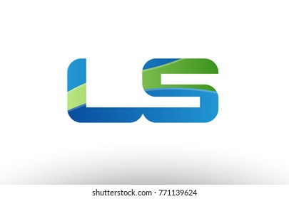 Design of alphabet letter logo combination ls l s with blue green color suitable as a logo for a company or business