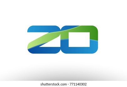 Design of alphabet letter logo combination zo z o with blue green color suitable as a logo for a company or business