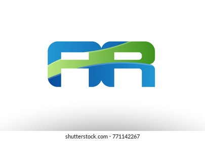 Design of alphabet letter logo combination ar a r with blue green color suitable as a logo for a company or business