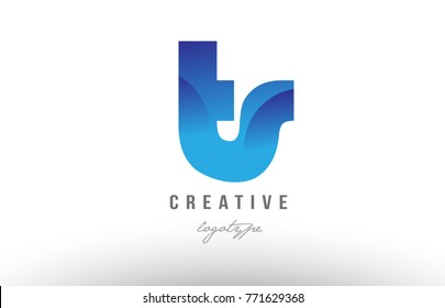 Design of alphabet letter logo combination ts t s with blue gradient color for a company or business