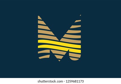 Design Alphabet Letter M Lines Stripe Stock Vector (Royalty Free ...