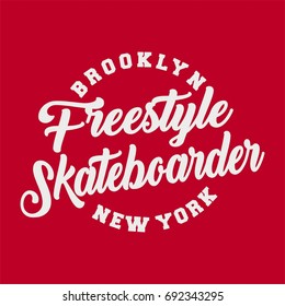 Design alphabet and numbers SKATEBOARDER for t-shirts