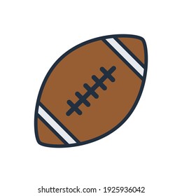 The design of the american football sport filled icon vector illustration, this vector is suitable for icons, logos, illustrations, stickers, books, covers, etc.