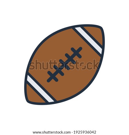 The design of the american football sport filled icon vector illustration, this vector is suitable for icons, logos, illustrations, stickers, books, covers, etc.