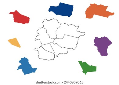 Design Andora Map Theme Puzzle seamless pattern or background  Design logo element vector