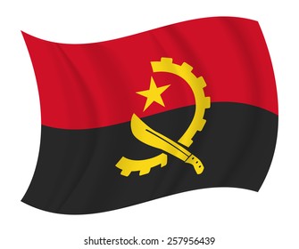 design Angola flag waving vector