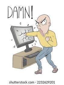 Design of angry computer user