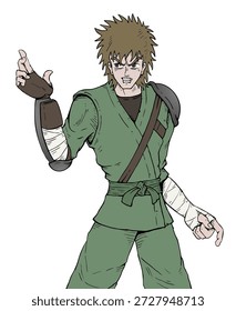 Design de desenho de guerreiro bravo