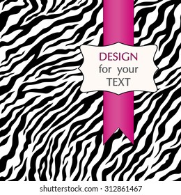 Design with animals skin for your text. Vector pattern. Isolated