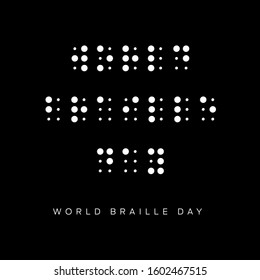 Design for annual celebration of World Braille Day (January 4)