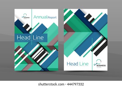 Design of annual report cover brochure, flyer template layout, vector leaflet abstract background, A4 size page