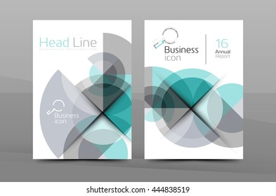 Design of annual report cover brochure, flyer template layout, vector leaflet abstract background, A4 size page