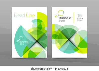 Design Of Annual Report Cover Brochure, Flyer Template Layout, Vector Leaflet Abstract Background, A4 Size Page