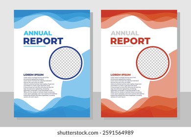 Design annual report cover template A4 size for brochure design, magazine, poster, flyer set EPS 10